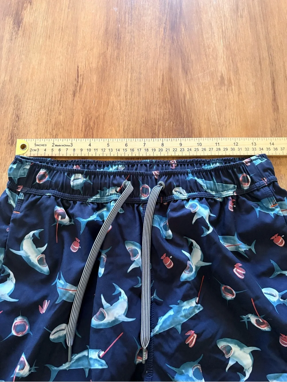 Saxx Swim Trunks Oh Buoy 2N1 Volley 7 inch inseam toothbrush shark